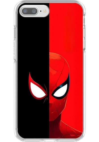 Apple Uyumlu iPhone 8 Plus Şeffaf Kılıf Spider-man 2 Tasarımlı