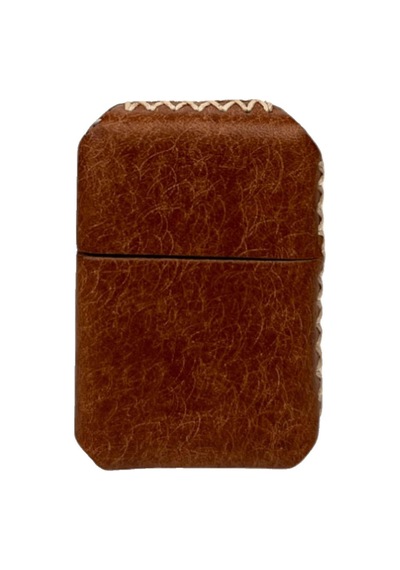 Handmade El Yapımı Hakiki Deri Zippo Modeli Çakmak Kahverengi