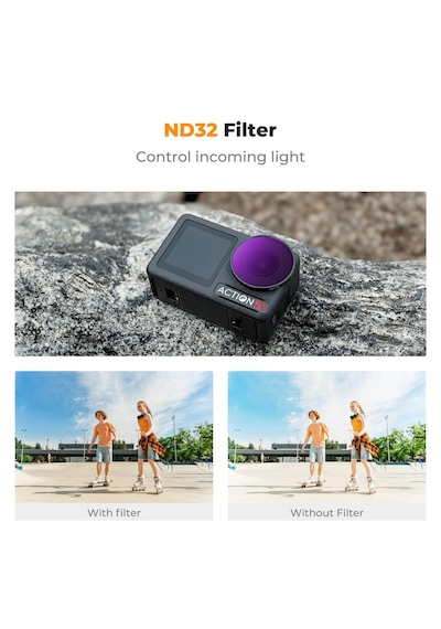 K&f Concept Djı Osmo Action 4/5 Pro Uyumlu Nd-32 5 Stop Nd Filtre