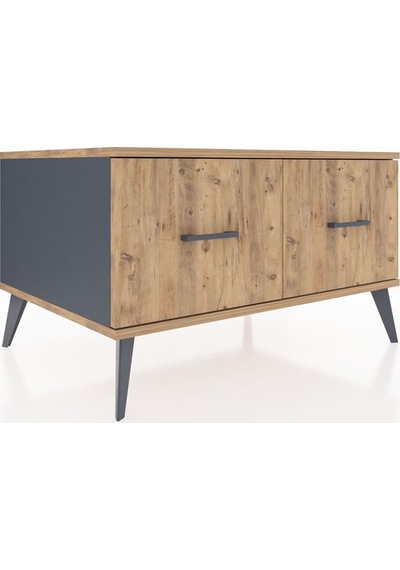Kronos Şifonyer 2 Çekmeceli 88x59x48 Antrasit-çam Çam