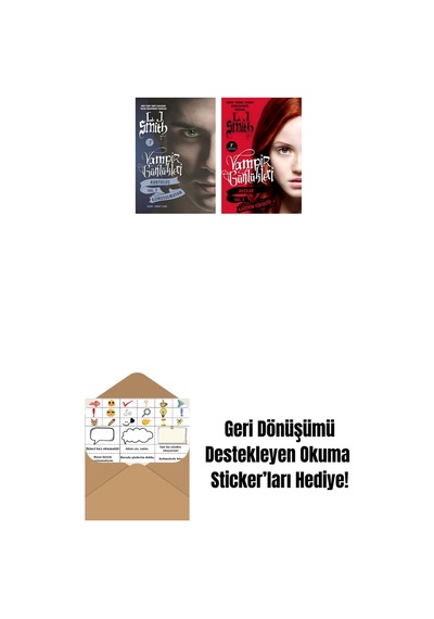 Vampir Günlükleri - Kurtuluş Vol. 2 Konuşulmayan + Vampir Günlükleri - Vol. 3 Kaderin Yükselişi + Okuma Sticker'ları