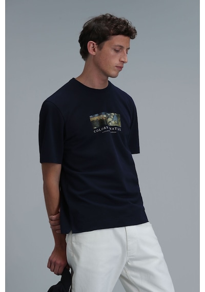 Lufian Erkek Bıanca Modern Grafik T-shirt 111020193 Lacivert Lufian Erkek Bıanca Modern Grafik T-shirt 111020193 Lacivert