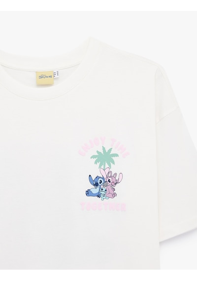 Koton Stitch Lisanslı Kısa Kollu Pamuklu Arkası Baskılı Oversize Tişört Ekru 6sal10110ık Ekru Koton Stitch Lisanslı Kısa Kollu Pamuklu Arkası Baskılı Oversize Tişört Ekru 6sal10110ık Ekru