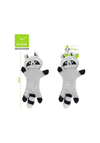 Nunbell Sesli Peluş Rakun Köpek Oyuncağı 24 Cm