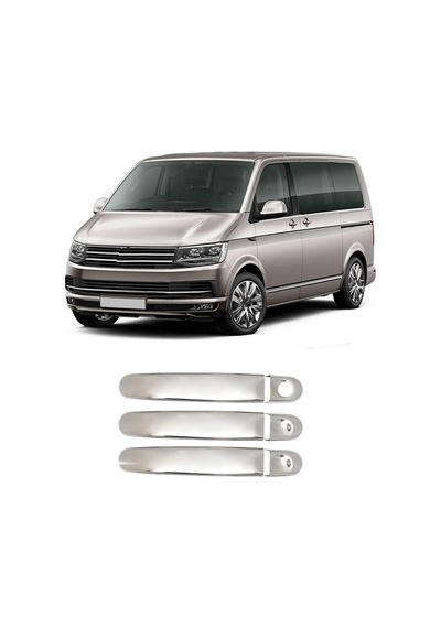 Volkswagen T6 Caravella Uyumlu 2015-2023 Krom Kapı Kolu 3 Kapı Paslanmaz Çelik