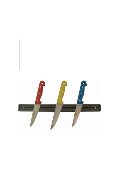 Mıknatıslı Paslanmaz Duvar Bıçak Askısı Standı 33 Cm Aparat Metal Gri Diğer
