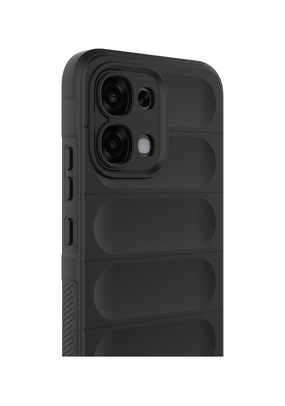 Maks Technology Oppo A6 Pro Uyumlu Kılıf Esnek Tpu Oyuklu Arka Yüzey Tasarımlı Mkst Etnik Silikon Kapak - Siyah