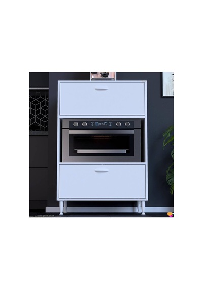 Silva 70x119,2x48 Cm Kapaklı Mikrodalga Ve Midi Fırın Standı - 3 Bölmeli Çok Amaçlı Dolap Beyaz Silva 70x119,2x48 Cm Kapaklı Mikrodalga Ve Midi Fırın Standı - 3 Bölmeli Çok Amaçlı Dolap Beyaz