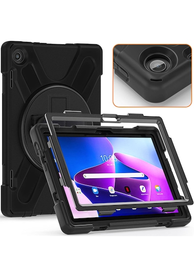 Lenovo Uyumlu Tab M10 Hd 2.nesil 2022 Tablet Kılıf 360 Zıhlı Standlı
