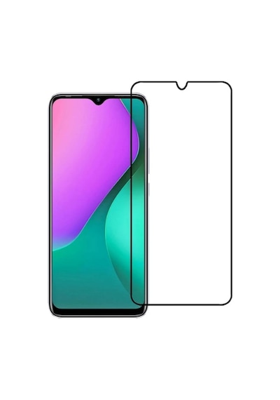 Forzacase Infinix Hot 10 Play İle Uyumlu Çerçeveli Tam Kaplayan Temperli Ekran Koruyucu - Fc003