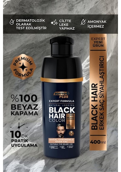 Softto Plus Expert Men Black Hair Color Siyah 10 Dakikada Etkili Geliştirilmiş Formül Doğal Görünüm