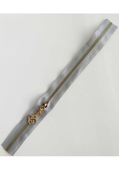Angel Çanta Aksesuar Başlıklı Fermuar 30 Cm Light Gold Metal Açık Gri