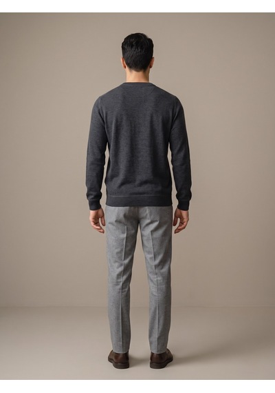 Maccali Erkek Antrasit Selanik Bisiklet Yaka Sweatshirt
