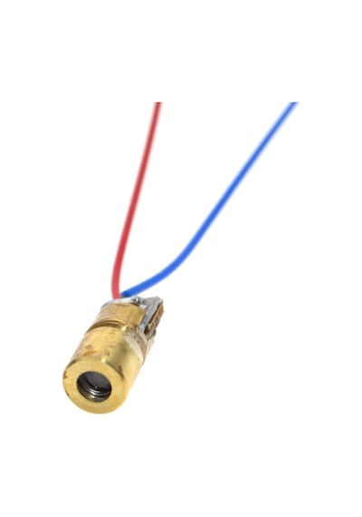 Kablolu Nokta Lazer Modül Metal Kafa 3V 5V 650Nm Kırmızı