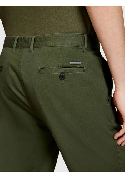 Sisley Pamuk Karışımlı Dar Kesim Chino Pantolon Erkek Yeşil Pantolon - 325p4aıhsf021 Haki