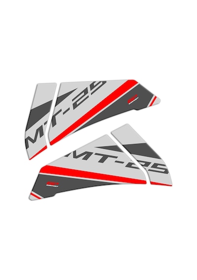 GP Kompozit Yamaha MT-25 2020-2024 Uyumlu Tank Pad Seti Kırmızı