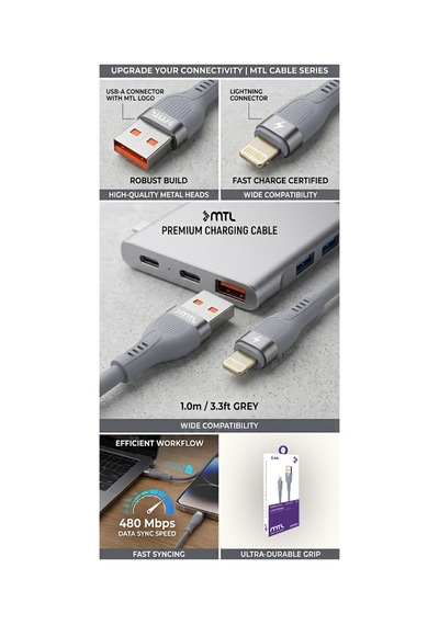 Usb To İphone Lightning Silikon Hızlı Şarj Ve Data Aktarım Kablosu 1 Metre 3.4 Amper Mt2353