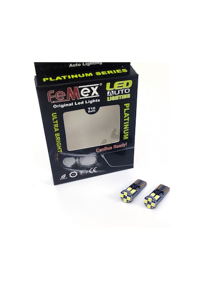 Femex  Platinum T10 3030 Chip 12Ledli 650 Lumen Beyaz Led Ampul Ak