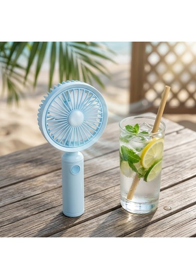 Mini-fan Taşınabilir El Fanı, Masaüstü Standlı, Usb Şarjlı, 16 Cm, 3 Kademeli Hız Ayarlı Masaüs
