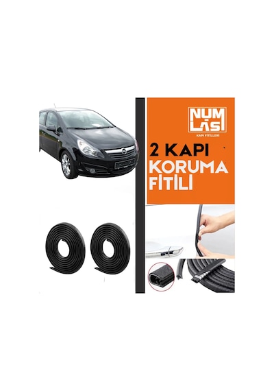 Opel Corsa D İki Kapı Koruma Fitili Siyah Renk Numlas-a Kalite-nm2647