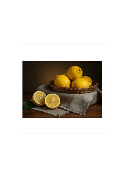 Taze Limon Sepeti Mdf Poster