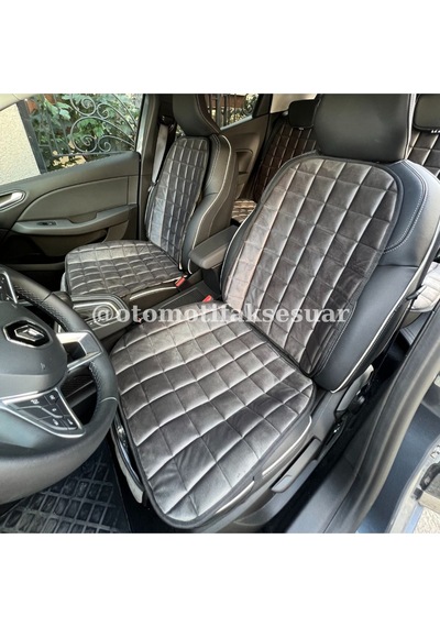 Chery Tiggo 7 Pro Uyumlu Premium Cepli Koltuk Minderi Araç İçi Seti -gri-