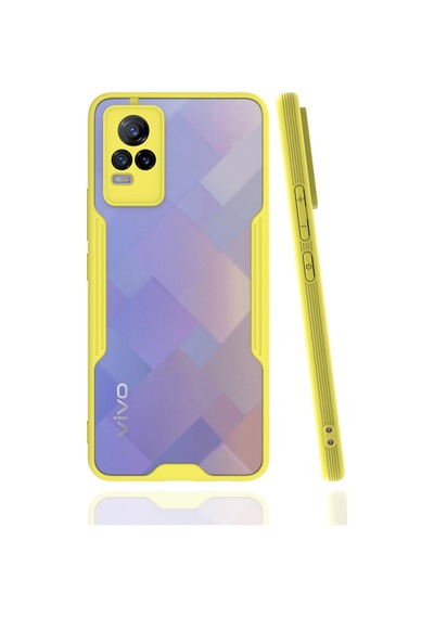 Uryport Vivo V21e Kılıf Platin Silikon - Sarı