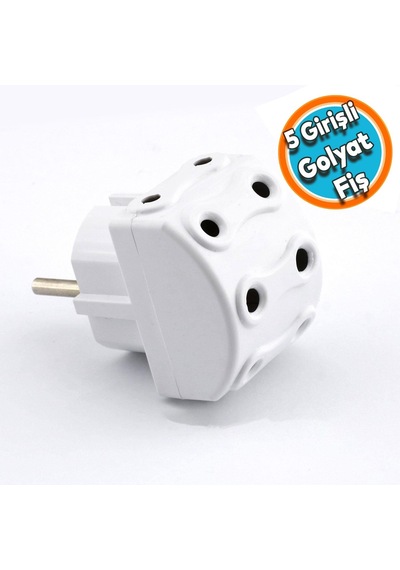 Fiş Priz Golyat Çoklu Grup Priz Çoğaltıcı Beşli Golyat Elektrik Prizi 5'li