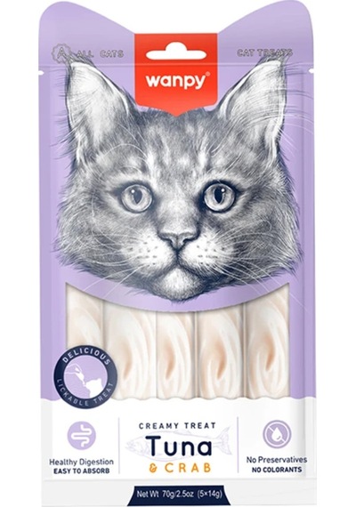 Krema Ton Balık Ve Yengeçli Kedi Ödül Maması 5x14 Gr