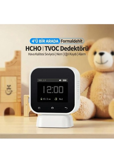 Fnırsı Sfd-02 4'ü 1 Arada Dokunmatik Hava Kalitesi Ölçüm Cihazı