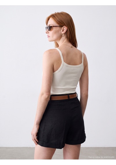 Dilvin 32774 Halter Yaka Top-ekru