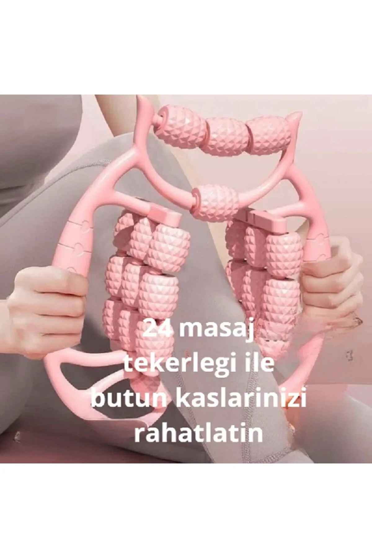 24 Tekerlekli Bacak İncelten Ve  Masaj Aleti Mor
