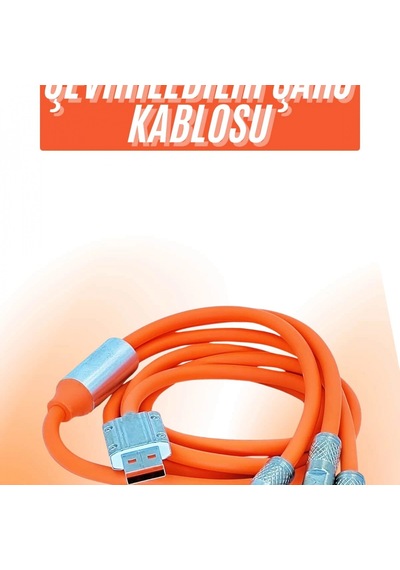 Çoklu Şarj Kablosu Usb Type-c İos  120w Hızlı Şarj Kablosu 45993788