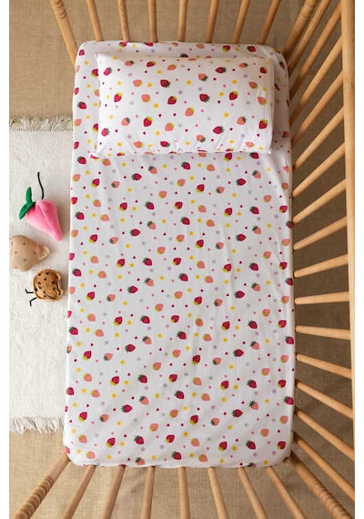 Pamuk Ranforce Lastikli Çarşaf Seti 80x140 Çarşaf 35x45 Yastık Kılıfı