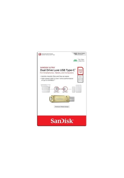 Sandisk Ultra Dual Drive Luxe 512gb Sdddc4-512g-g46gd Type-c Gold