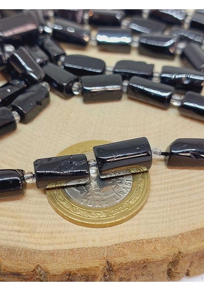 Bileklik Boy Turmalin Taşı 7x12.5mm Yarım Dizi 49922 18cm Uzunluğundadır Çok Renkli