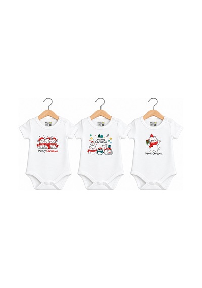 Babylimon 3'lü Set Pamuklu Bebek Body - Merry Christmas - Bebek Zıbın Badi - Yazılı Zıbın Beyaz - 936529396 Beyaz Babylimon 3'lü Set Pamuklu Bebek Body - Merry Christmas - Bebek Zıbın Badi - Yazılı Zıbın Beyaz - 936529396 Beyaz