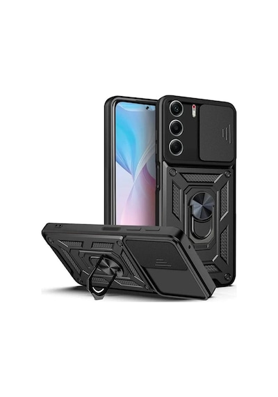 Adige Tecno Camon 40 Kılıf Pars Yüzüklü Standlı Kamera Korumalı