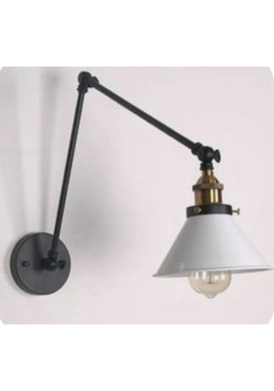 Mylights Vintage Rustik Akrobatik Aplik Beyaz Başlık Siyah