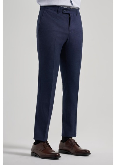İmza Lacivert Esnek Yandan Cepli Slim Fit Classic Pantolon 1003250160 Lacivert