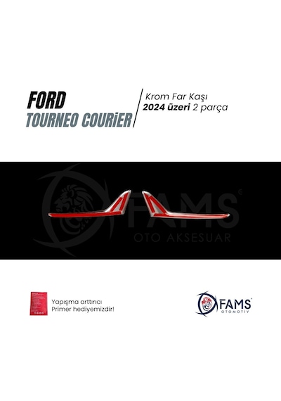 Ford Tourneo Courier Krom Far Kaşı 2 Prç. 2024 Üzeri Paslanmaz Çelik