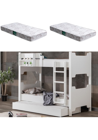 Mdf Profil Ranza , Avrasya Ayrılabilir Yavrulu Ranza 2 Adet Comfort Yatak 90 x 200