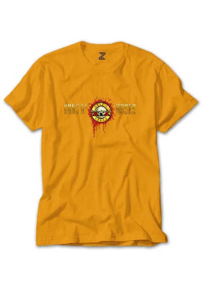 Guns N Roses Drops Logo Sarı Tişört Sarı