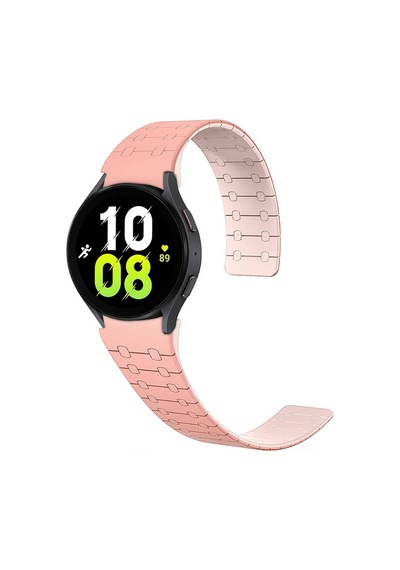 Samsung Galaxy Uyumlu Watch 5 Pro 45mm İle 20mm Çizgili Desenli Silikon Kordon