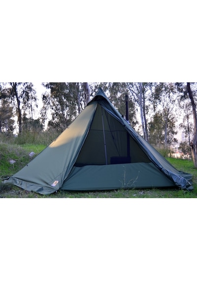 Bushlove Mega Xl Hot Tent Teepee Soba Çıkışlı Çadır V2 Haki
