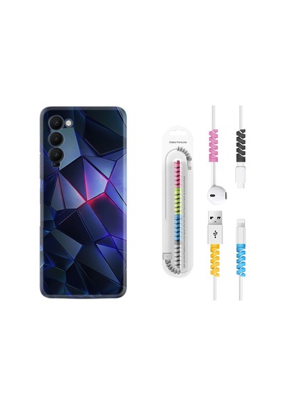 Tecno Camon 18P Kilif Kablo Koruyuculu Üçgenler 2 1872 544154689