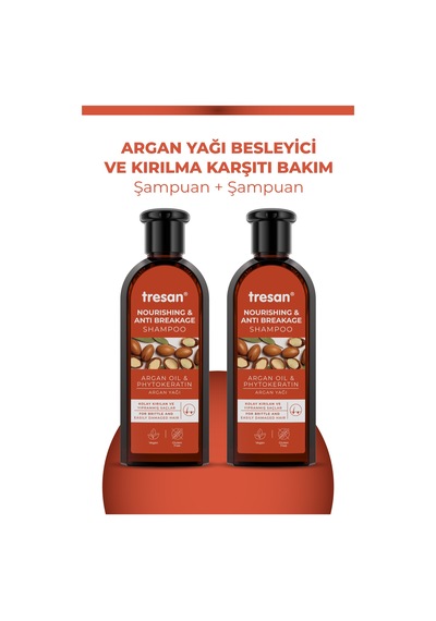 Argan Yağı Besleyici Ve Kırılma Karşıtı Bakım Şampuanı 300 Ml X 2 Adet Tüm Saçlar