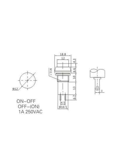 Ic-185 Buton Ø12mm Kalıcılı Yeşil