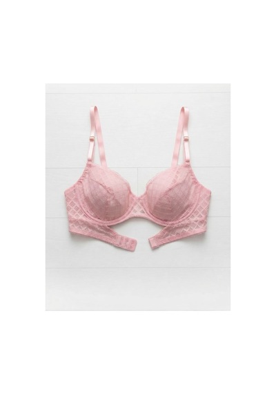 La Linaa Angel Transparan Dantelli Sütyen Külot Jartiyer Seti Pembe - 787622290 Pembe
