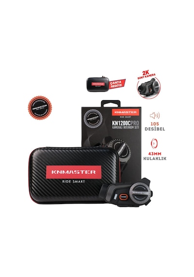 Knmaster Kn1200c Kameralı Motosiklet Bluetooth İnterkom Seti